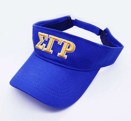 SGRHO, Sigma Gamma Rho, Embroidered Visor with Letters