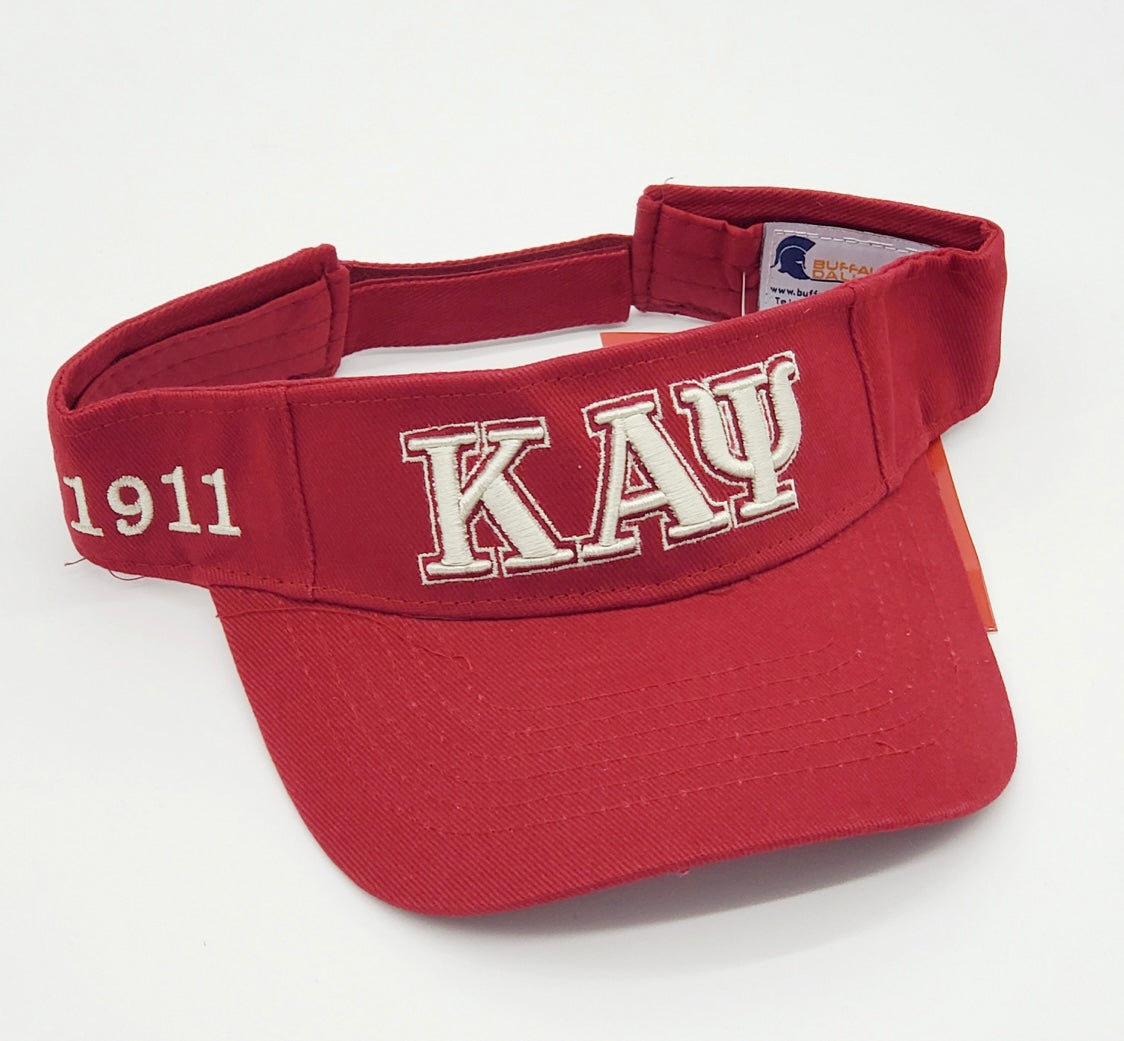 KAP, Kappa Alpha Psi, Embroidered Visor with Letters
