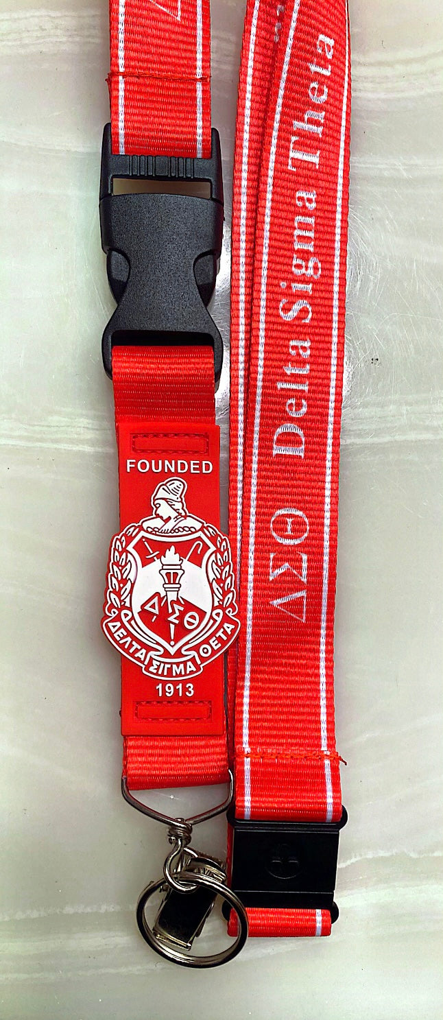 DST, Delta Sigma Theta, Lanyard With Shield and Clip