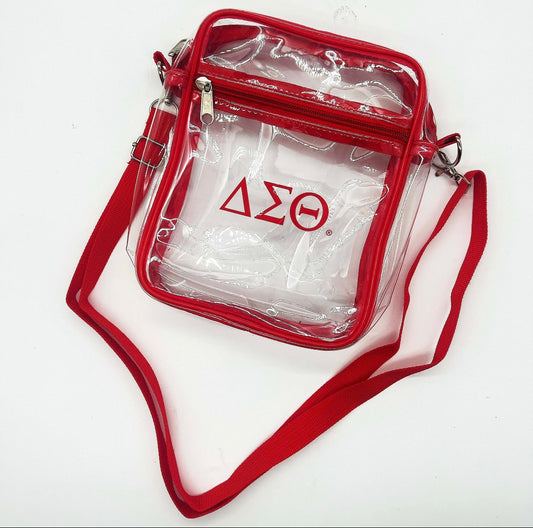 DST, Delta Sigma Theta, CLEAR STADIUM CROSSBODY MESSENGER BAG