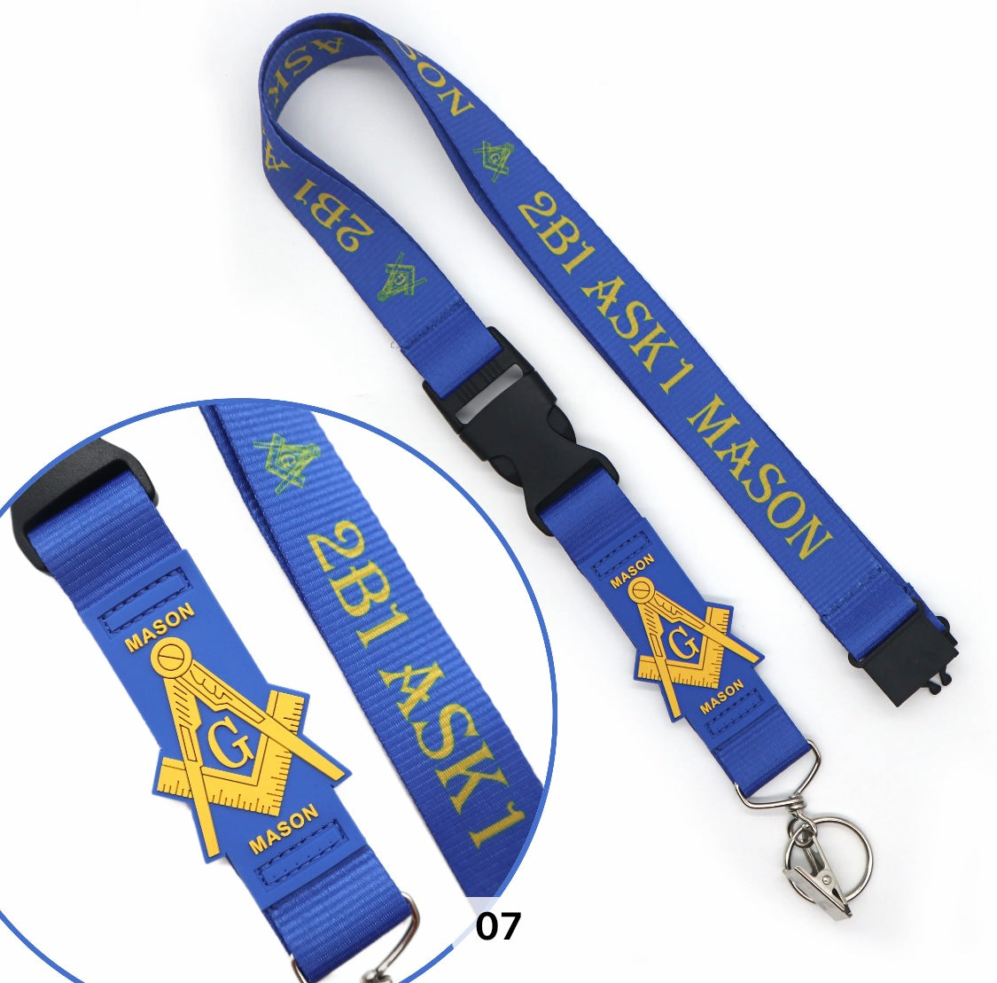 Masonic, Mason, Lanyard With Shield and Clip
