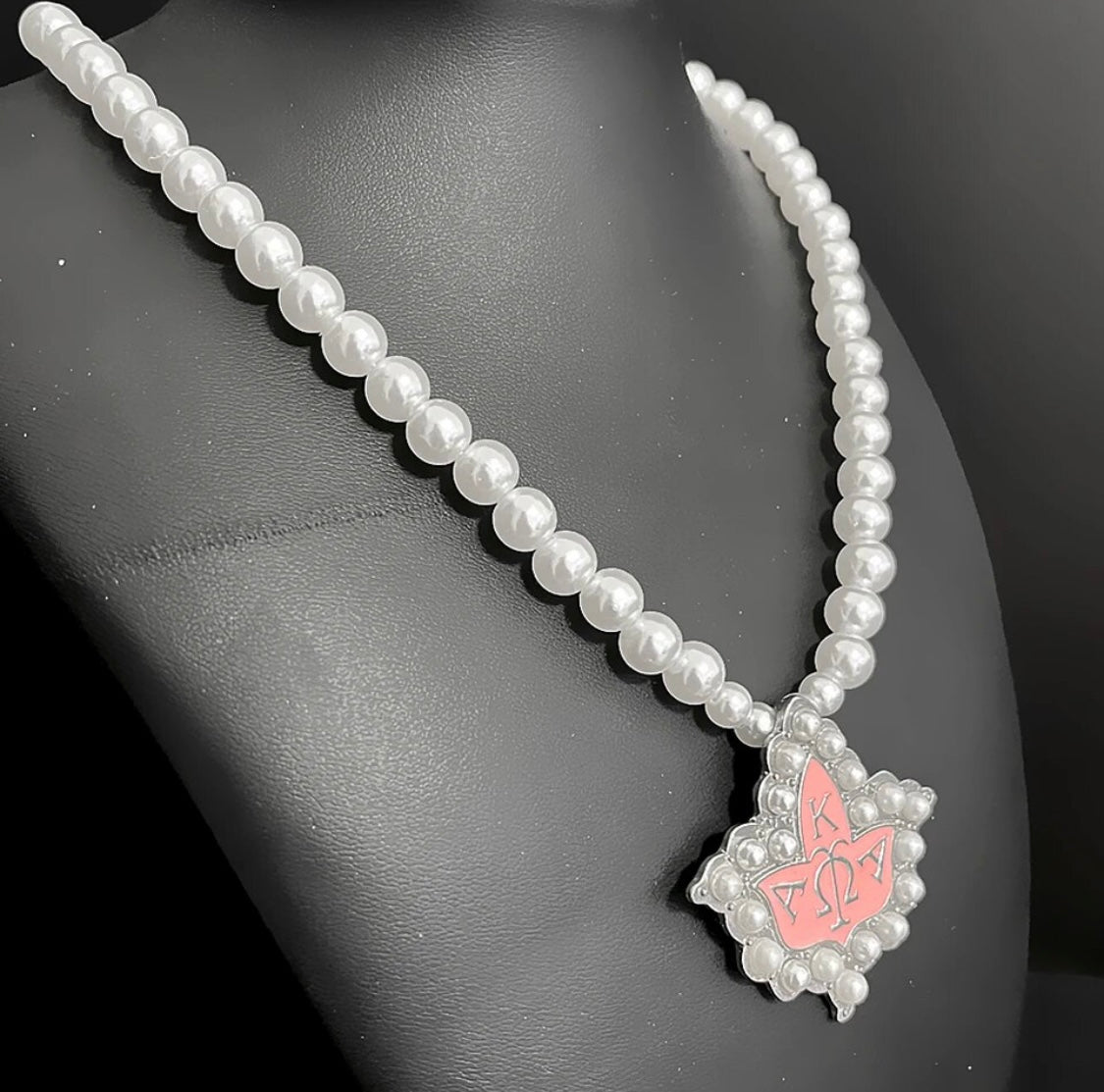 AKA Pearls and Ivy Necklace with Keepsake Pouch