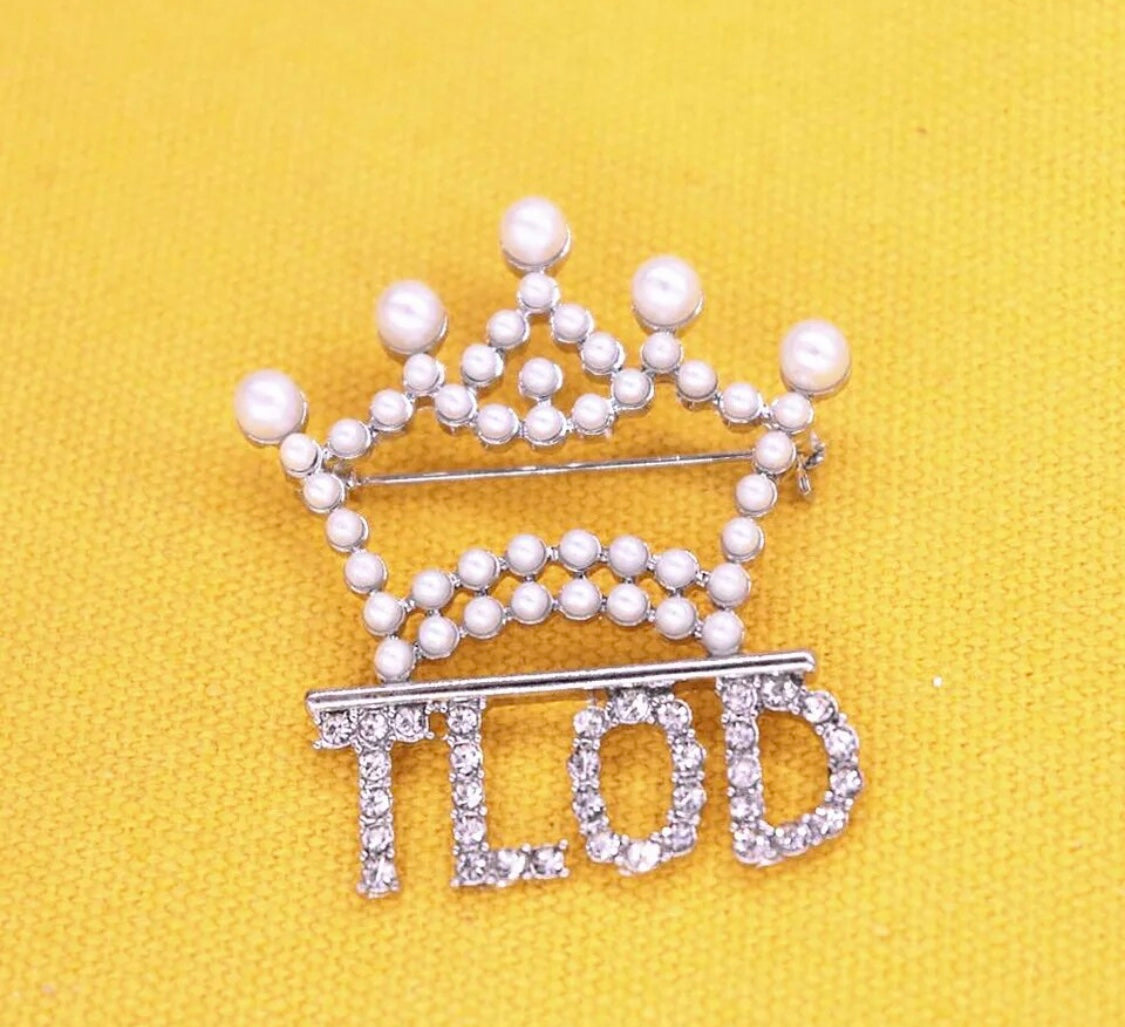 TLOD, Top Ladies of Distinction, TLOD Crown Brooch with Keepsake Pouch
