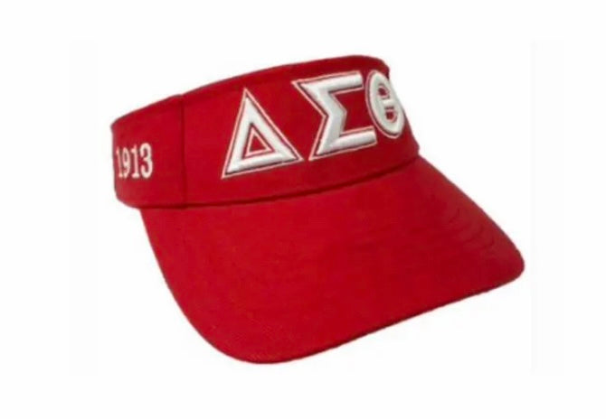DST, Delta Sigma Theta, Embroidered Visor with Letters