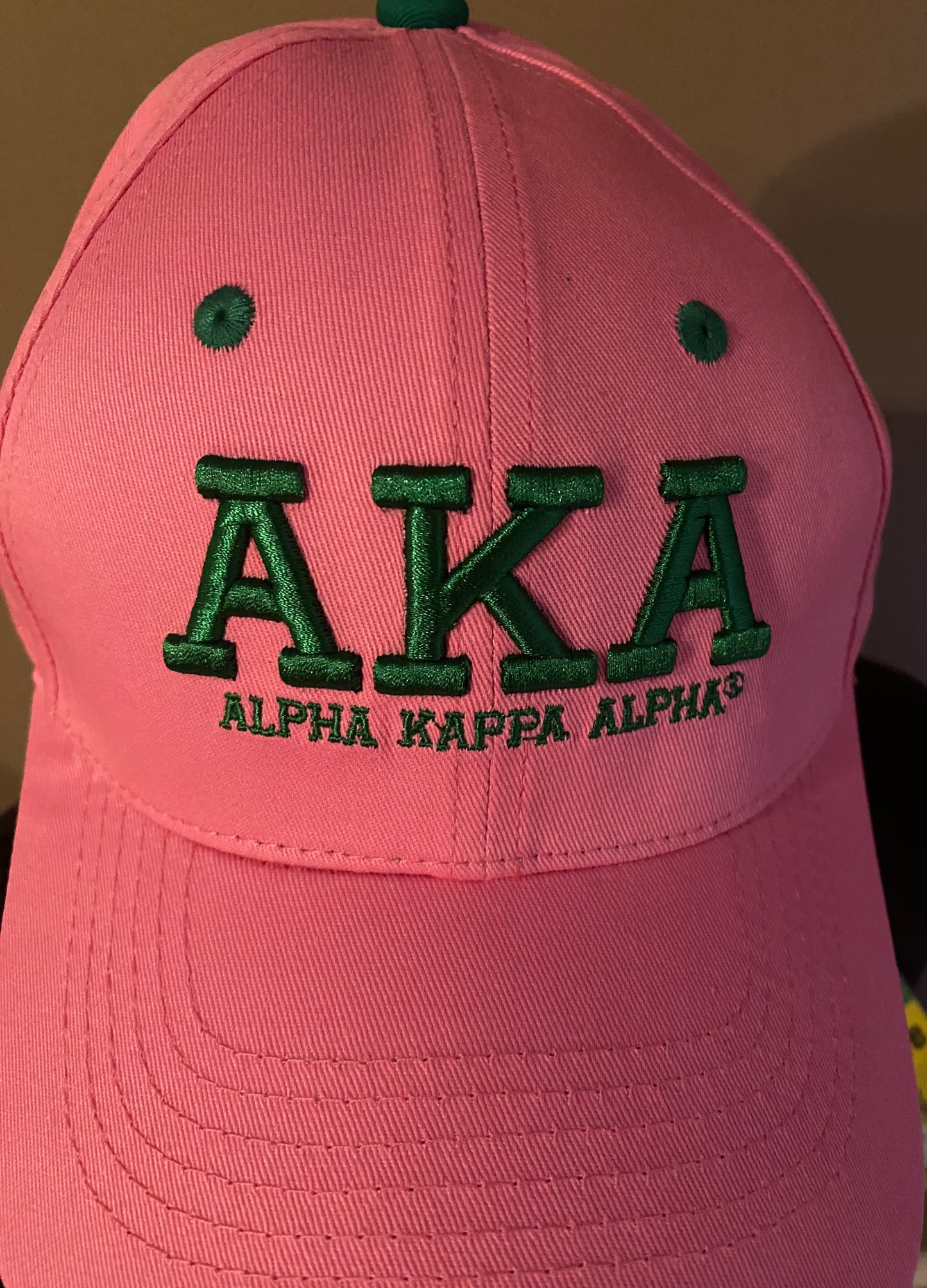 AKA, Alpha Kappa Alpha, Embroidered Baseball Cap with Letters