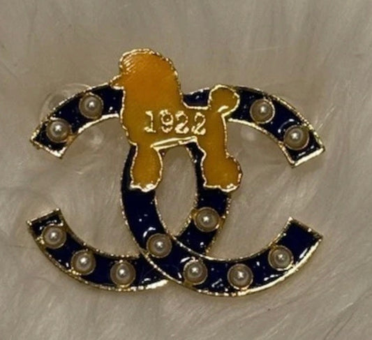 SGRho, Sigma Gamma Rho, Classic Couture PETITE Brooch, Pearls, RARE, w/ Pouch