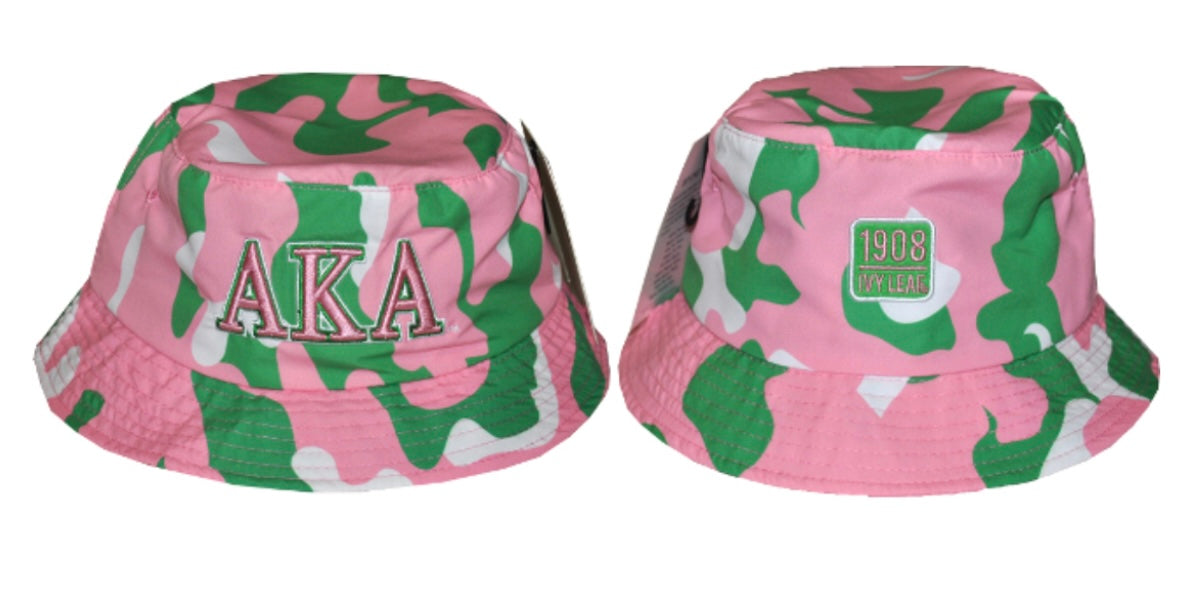 AKA, ALPHA KAPPA ALPHA, Embroidered Bucket Hat with Letters
