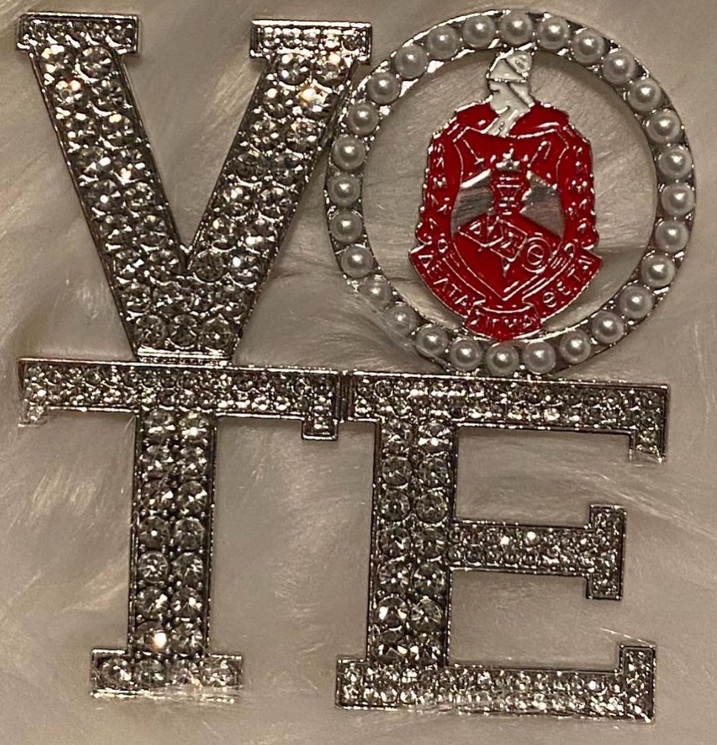 DST, XL “VOTE” Brooch with Keepsake Pouch, Choose from Two Options