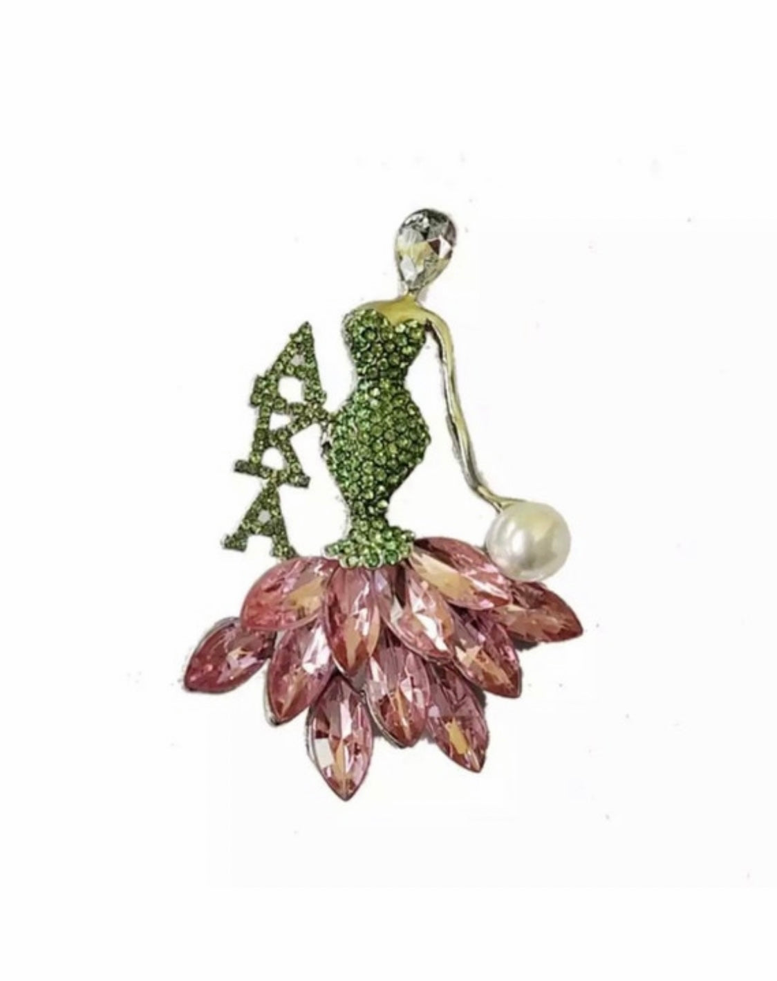 AKA, Pretty Girl Brooch Pin with Keepsake Pouch