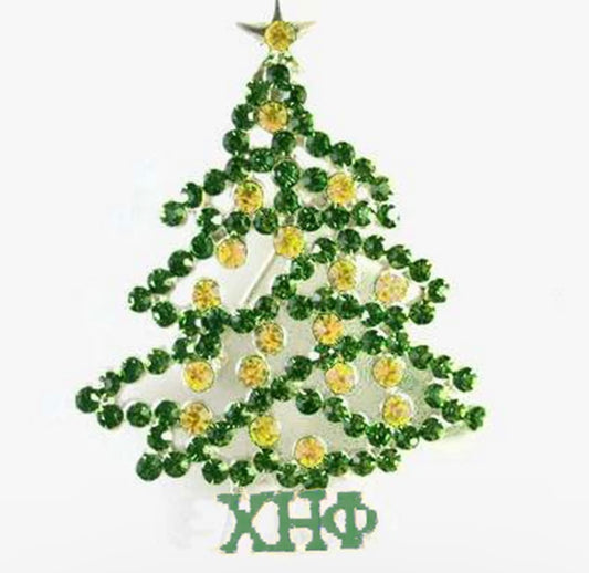 CEP, Chi Eta Phi, Tree Brooch with Keepsake Pouch