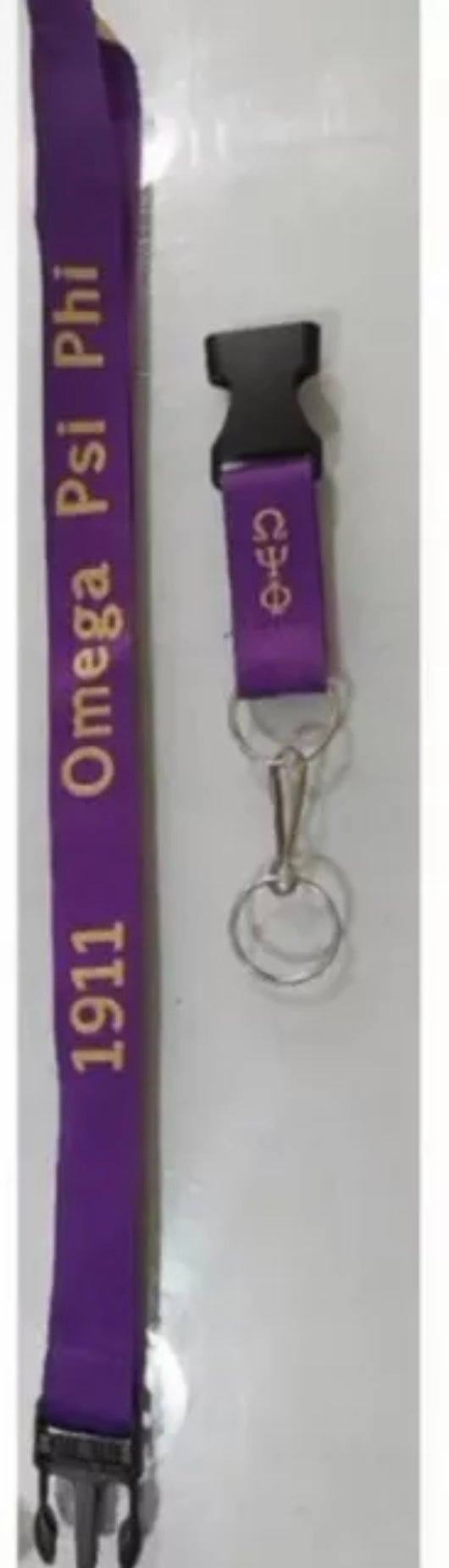 OPP, Omega Psi Phi, Embroidered Lanyard With Clip