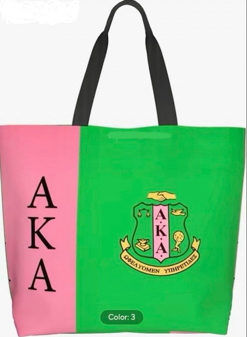 AKA, Alpha Kappa Alpha, AKA, Tote/Bag, Large, PRE-ORDER, Expected Ship Date: 1/5