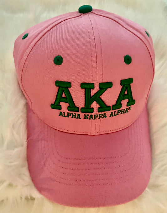 AKA, Alpha Kappa Alpha, Embroidered Baseball Cap with Letters