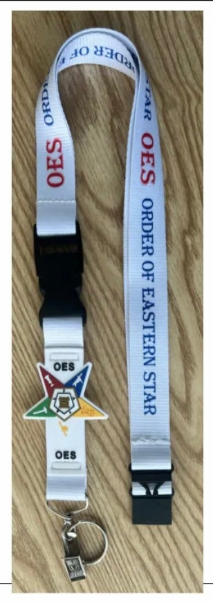 OES, Order Of The Eastern Star, Lanyard Shield and Clip