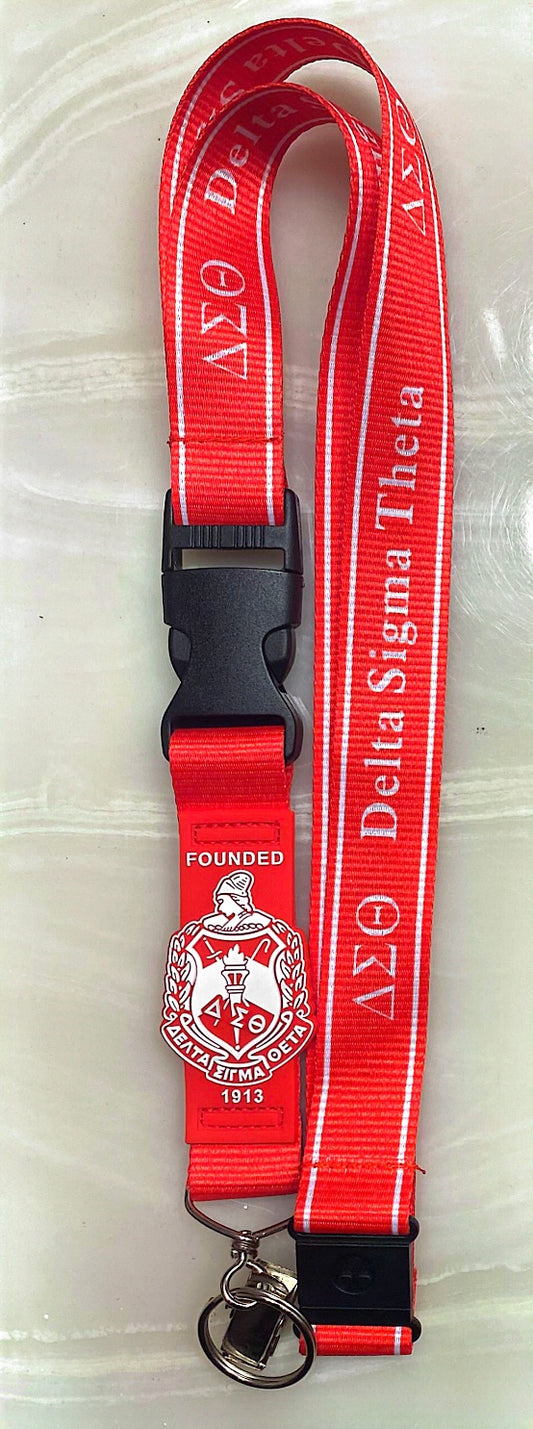 DST, Delta Sigma Theta, Lanyard With Shield and Clip
