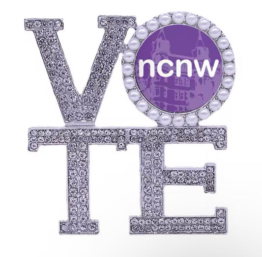 NCNW VOTE Brooch with Keepsake Pouch