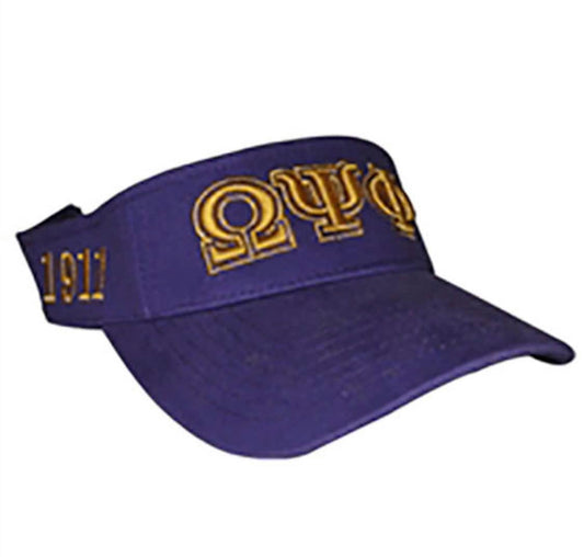 OPP, Omega Psi Phi, Embroidered Visor with Letters