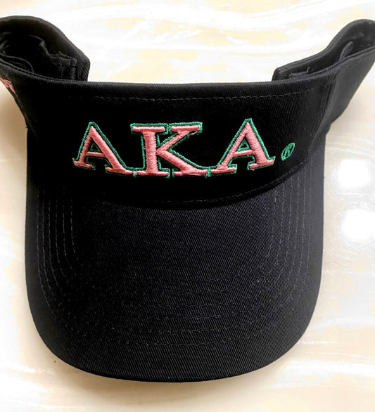 AKA, Alpha Kappa Alpha, Embroidered Visor with Letters