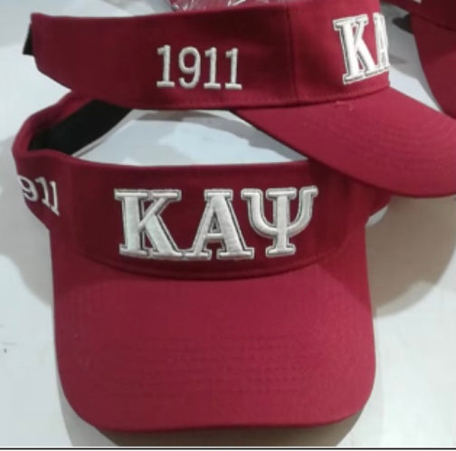 KAP, Kappa Alpha Psi, Embroidered Visor with Letters