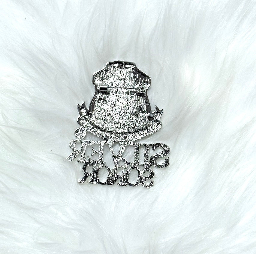 AKA, Alpha Kappa Alpha, Silver Soror “Shield” Brooch w/ Pouch