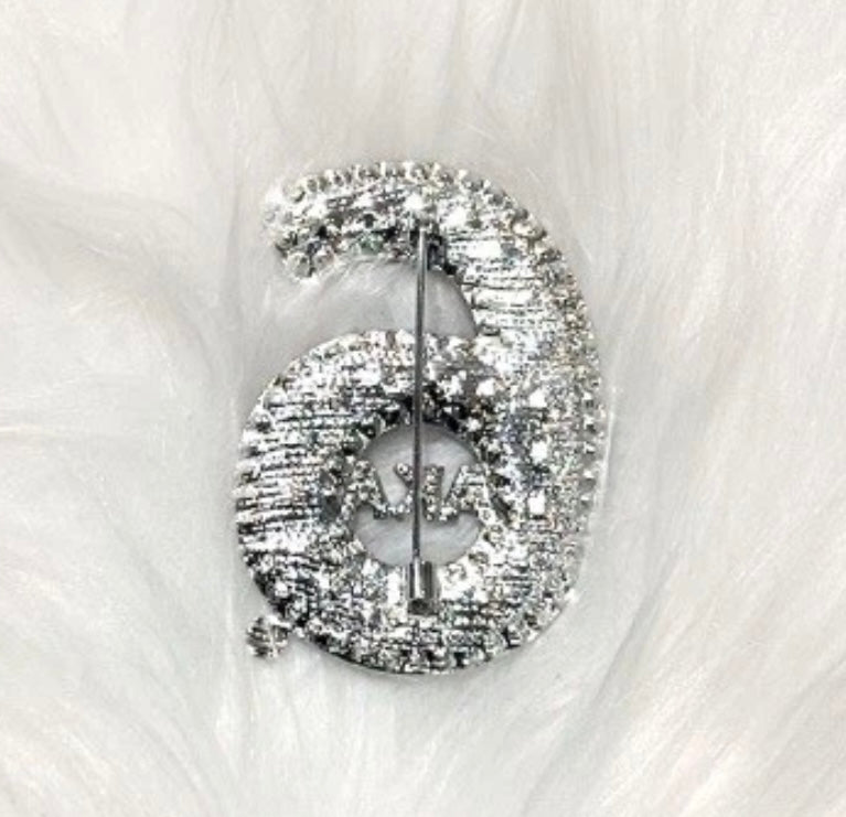 AKA, Alpha Kappa Alpha, Line Number “6” With Letters w/ Pouch