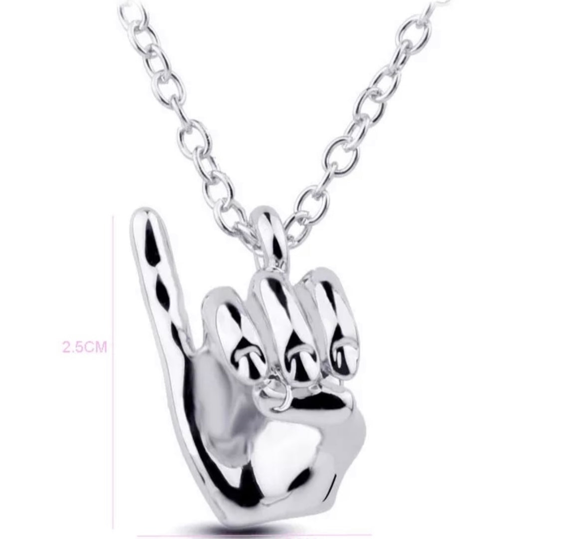 AKA “Hand Sign” Necklace with Keepsake Pouch