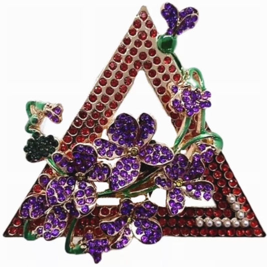 DST ELITE COLLECTION, XL Embellished Pyramid, African Violet, With Keepsake Pouch