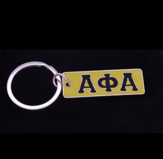 APA, Alpha Phi Alpha, Black and Gold Key Chain