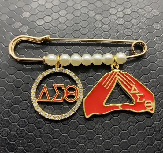 DST Pin with Pearls
