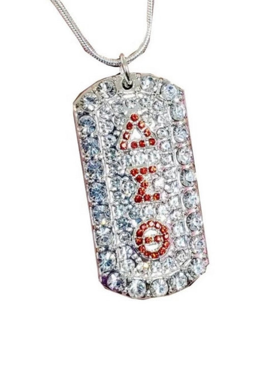 DST Bling Tag on 18 Inch Chain with Keepsake Pouch